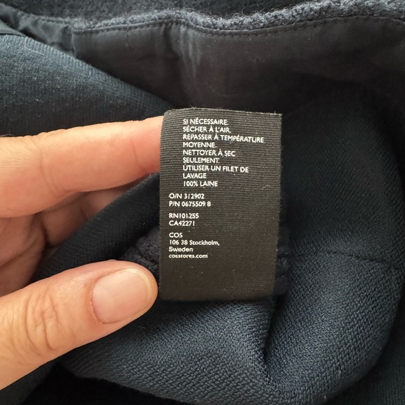 COS Boiled Wool A-Line Skirt Size 12 - Picture 7 of 8